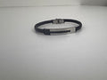 Pulsera de Acero y Cuero Trenzada