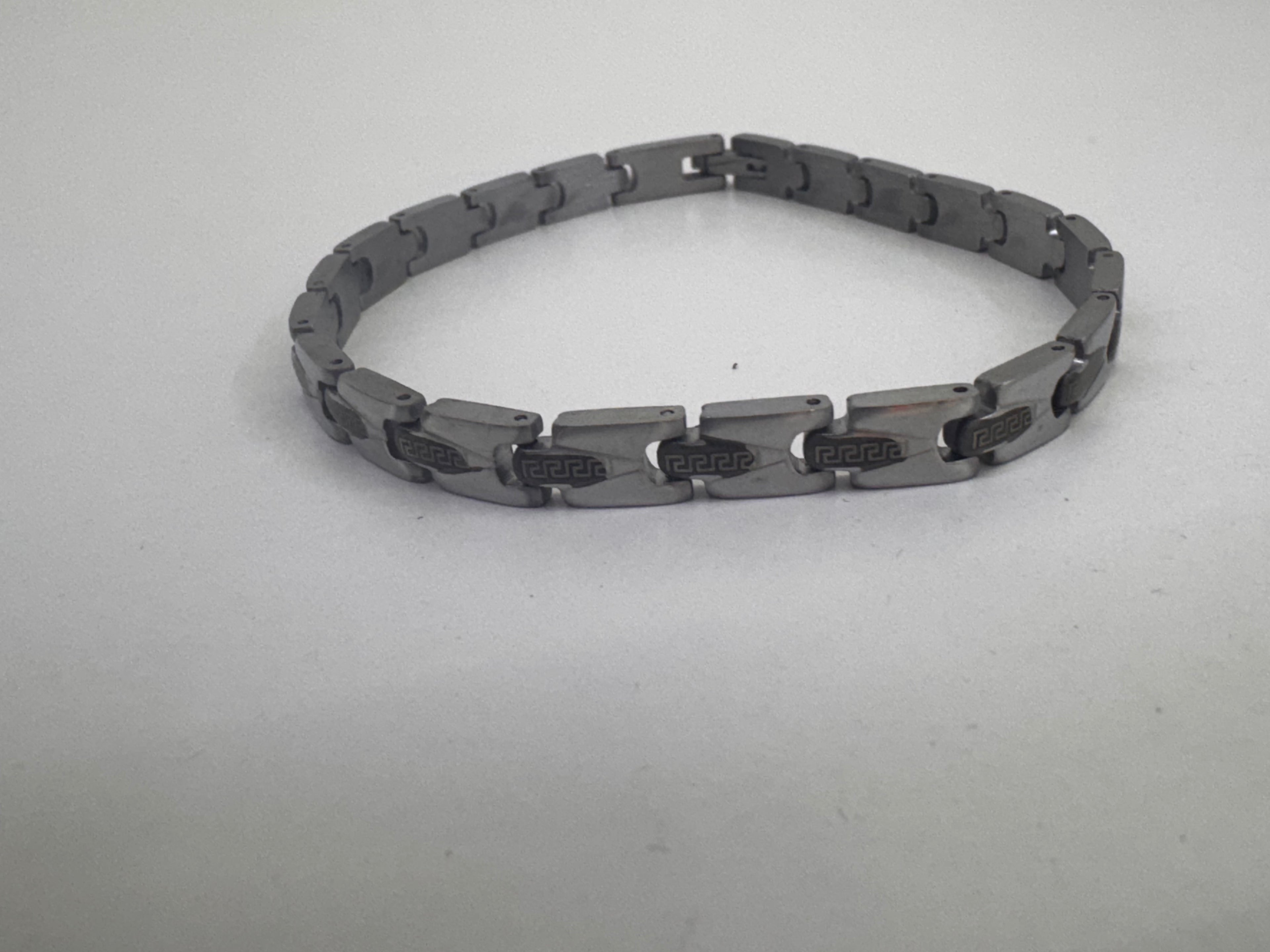 Pulsera de Acero Greca Calada