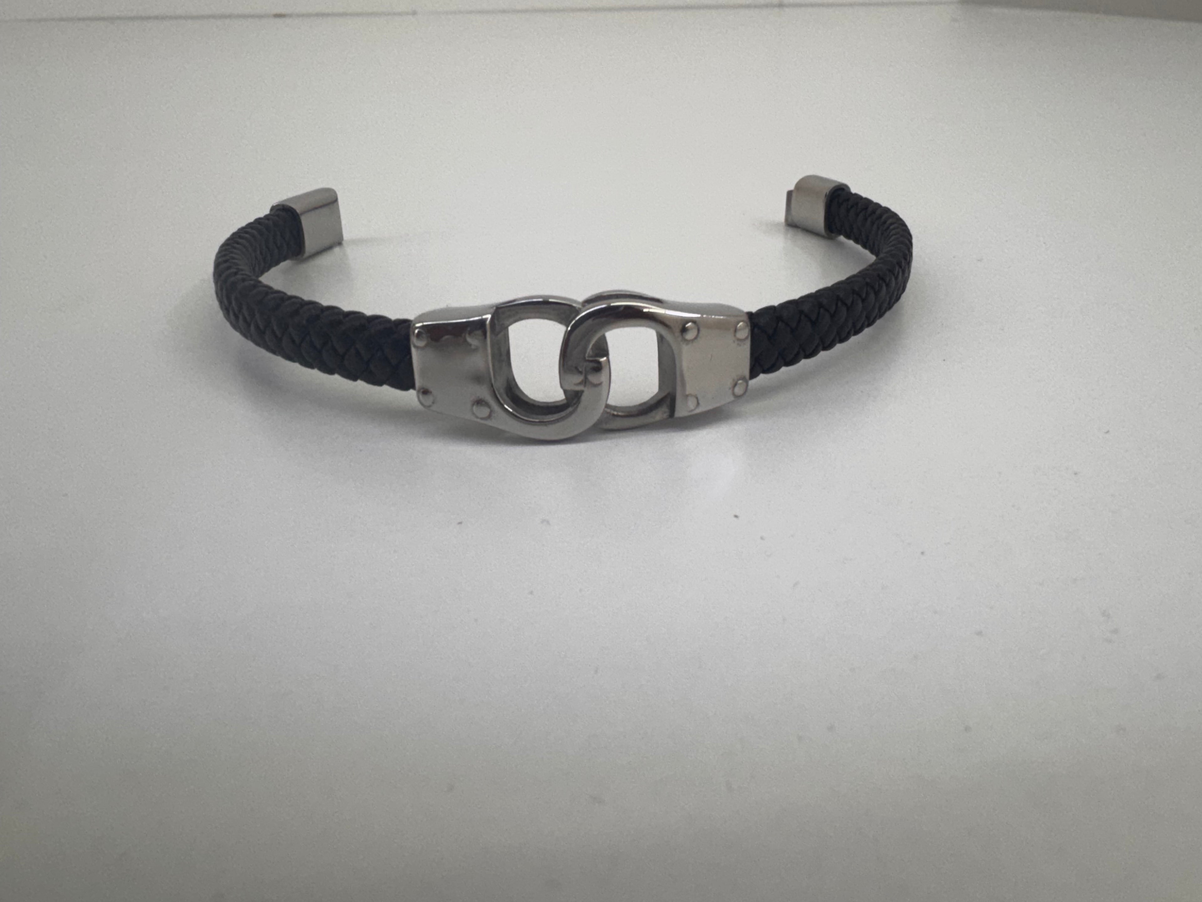 Pulsera de Acero y Cuero Esposas