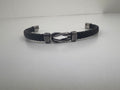 Pulsera de Acero y Cuero Nudo Entrelazado